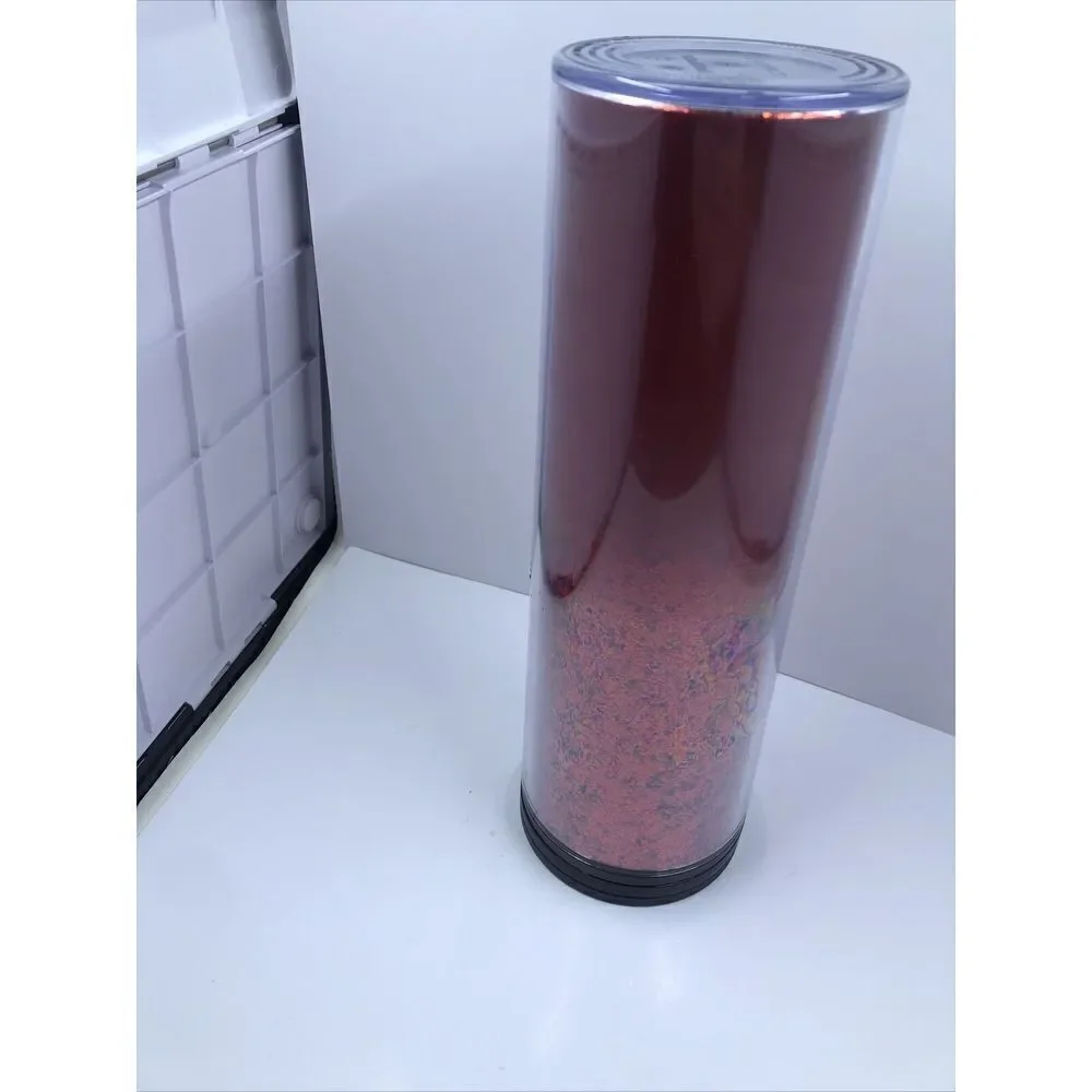 Starbucks 16oz Twist Lid Tall Tumbler Travel Mug Cup Holiday Red Sparkle Glitter